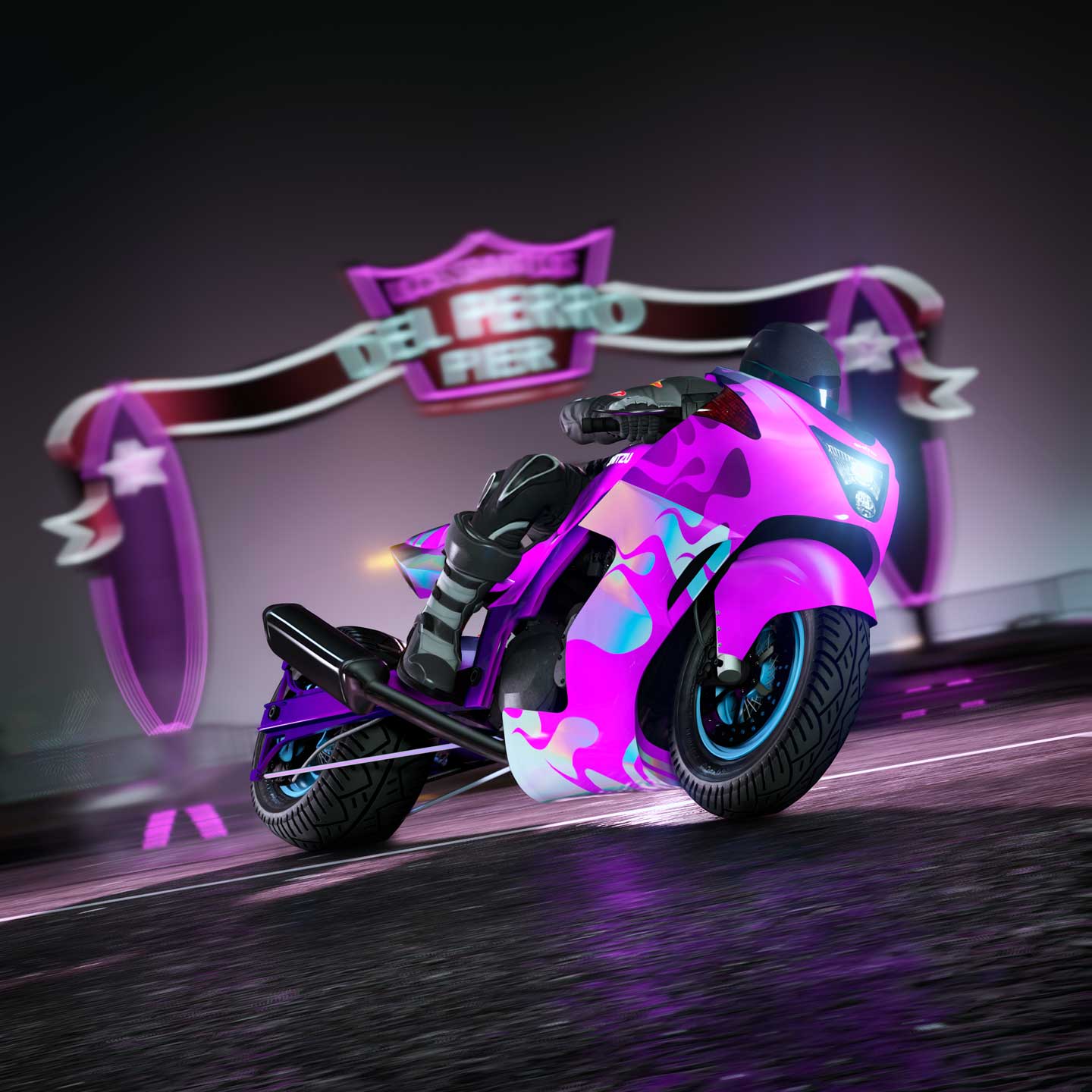 Shitzu Hakuchou Drag Screenshot of a Shitzu Hakuchou Drag in GTA Online.
