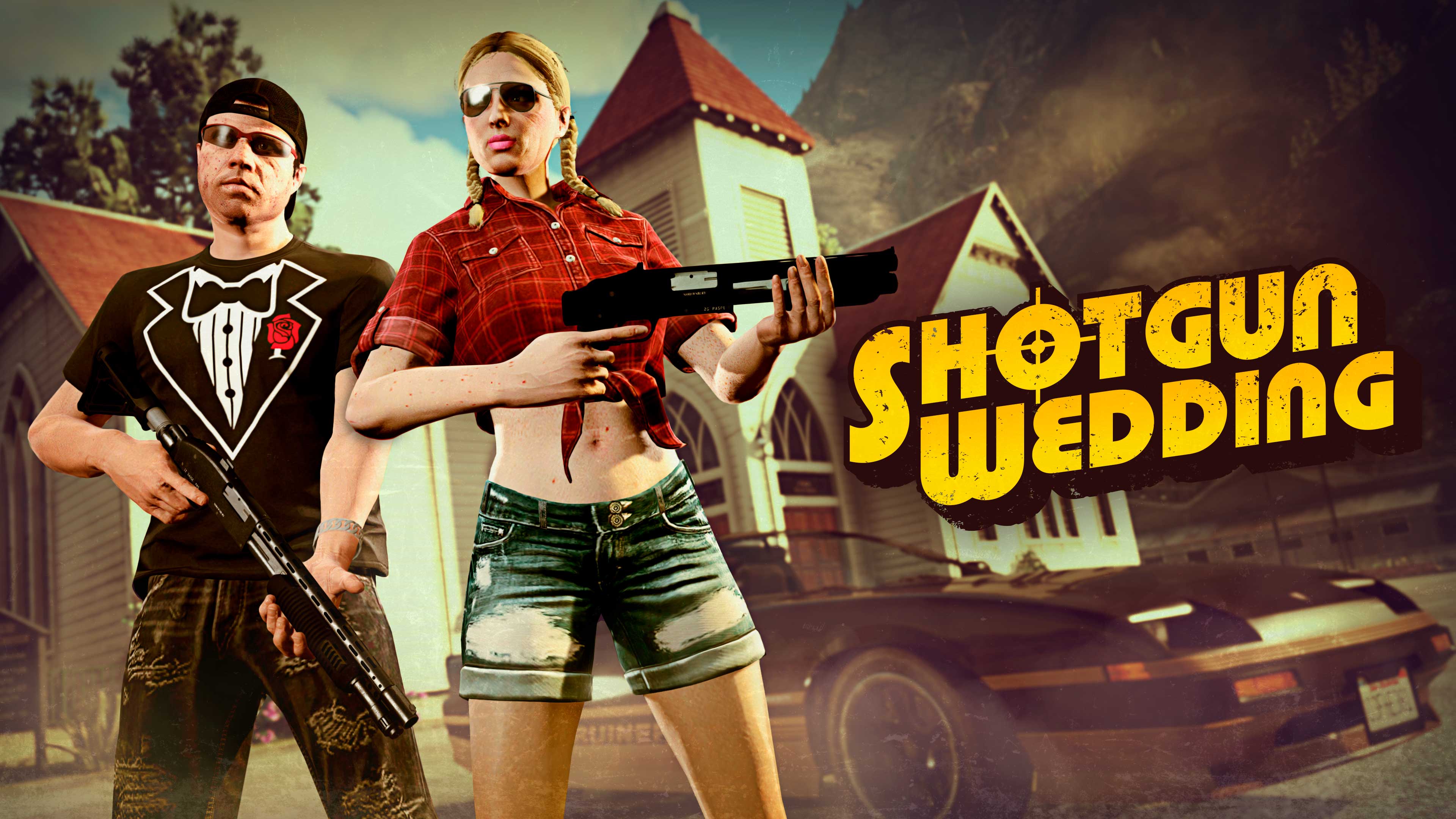 Shotgun Wedding Promotional picture for Shotgun Wedding Deathmatch in GTA Online.