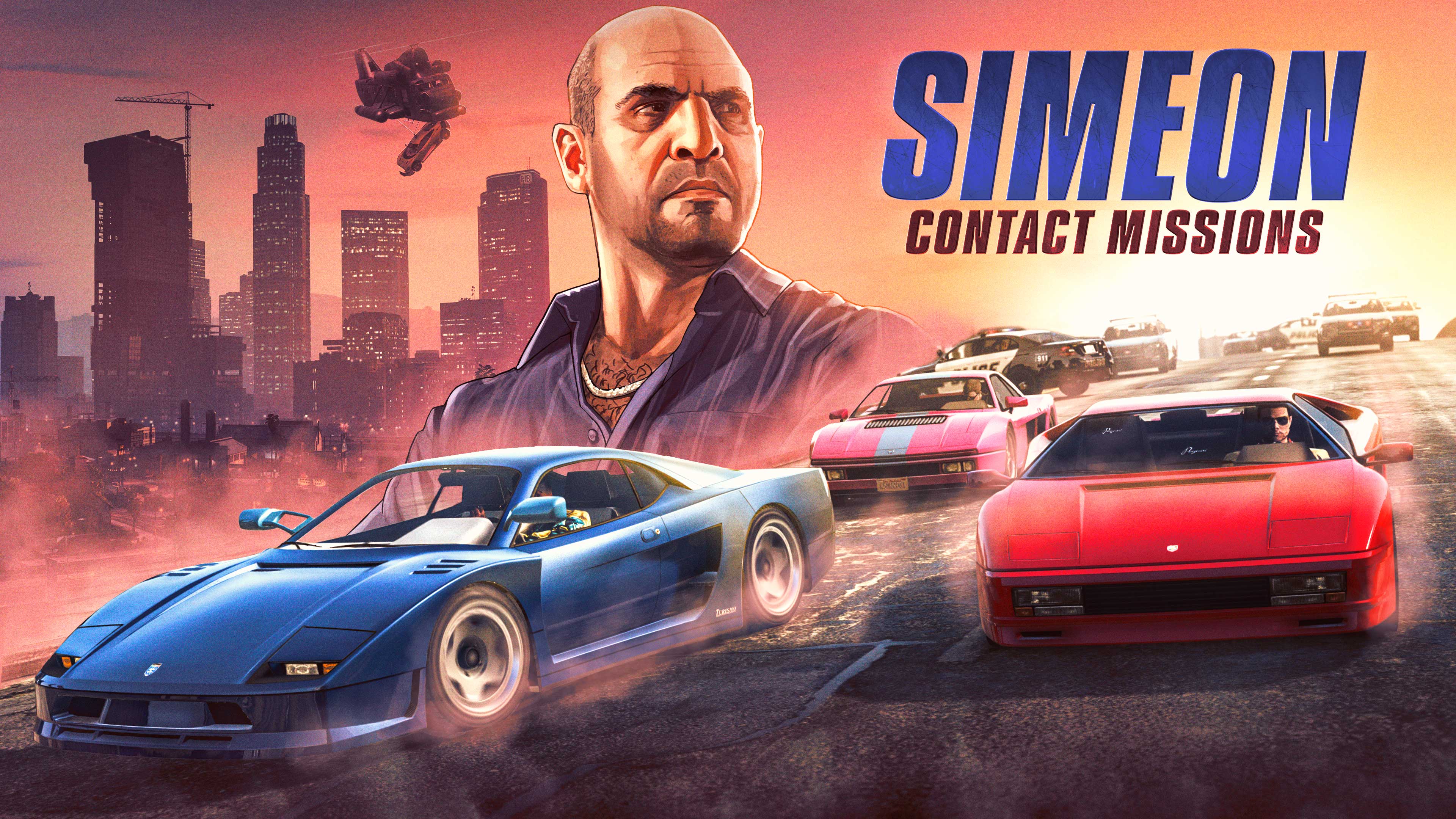Simeon Contact Mission Promotional poster for Simeon Contact Missions in GTA Online.