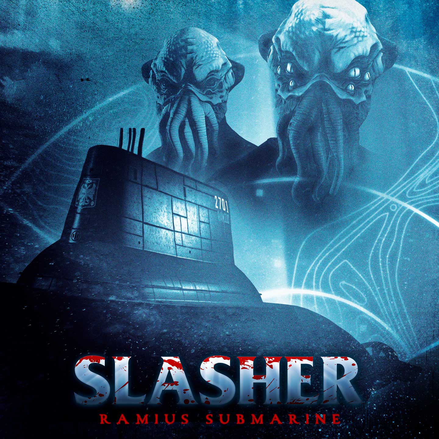 Promotional poster for Slasher (Ramius Submarine) Adversary Mode in GTA Online.