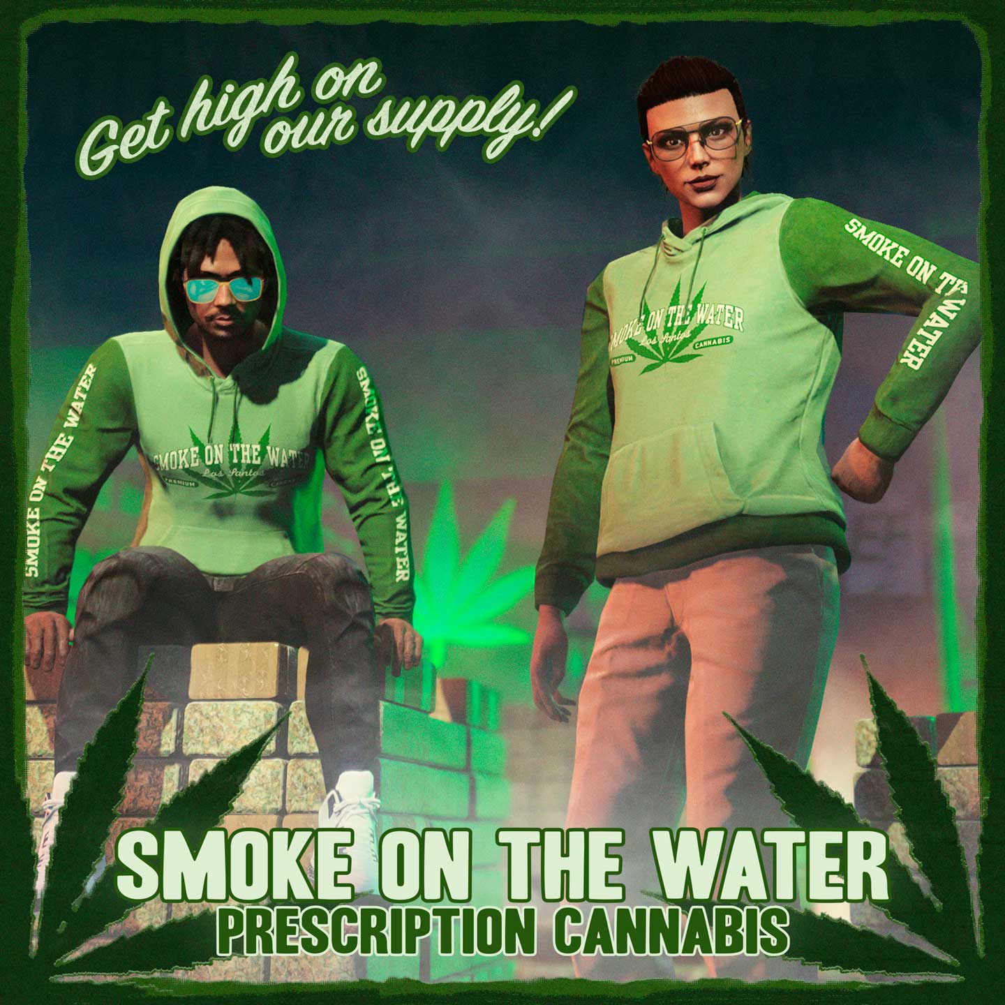 Smoke on the Water Promotional poster for Smoke on the Water in GTA Online.