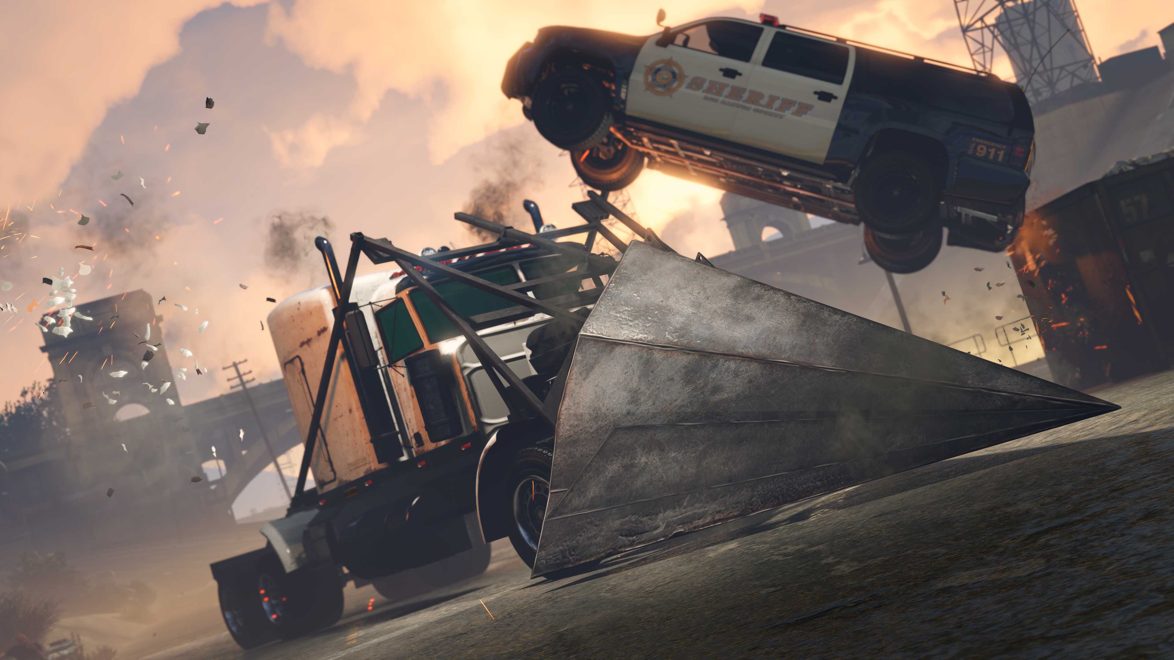 Promotional poster for Special Vehicle Work in GTA Online.