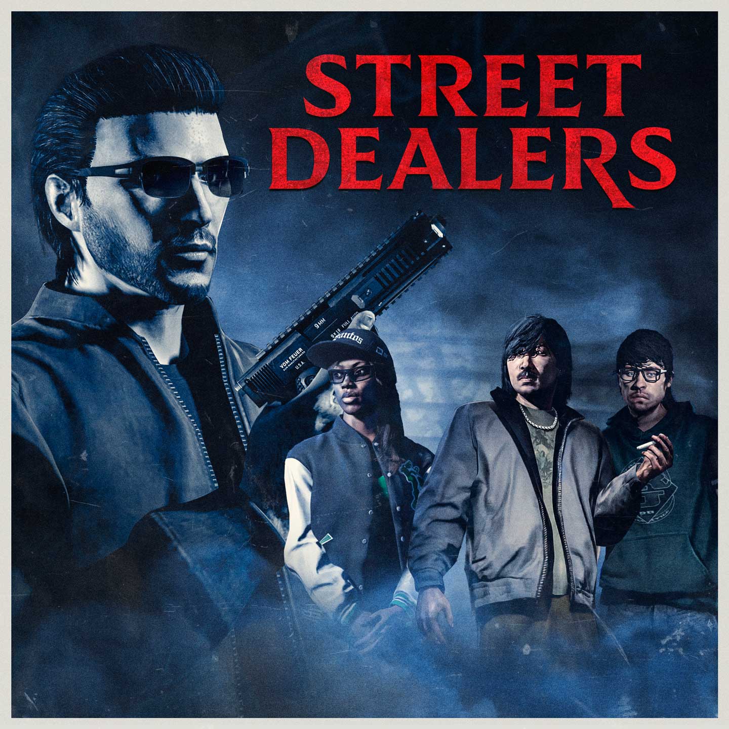 Street Dealers Promotional poster for Street Dealers in GTA Online.