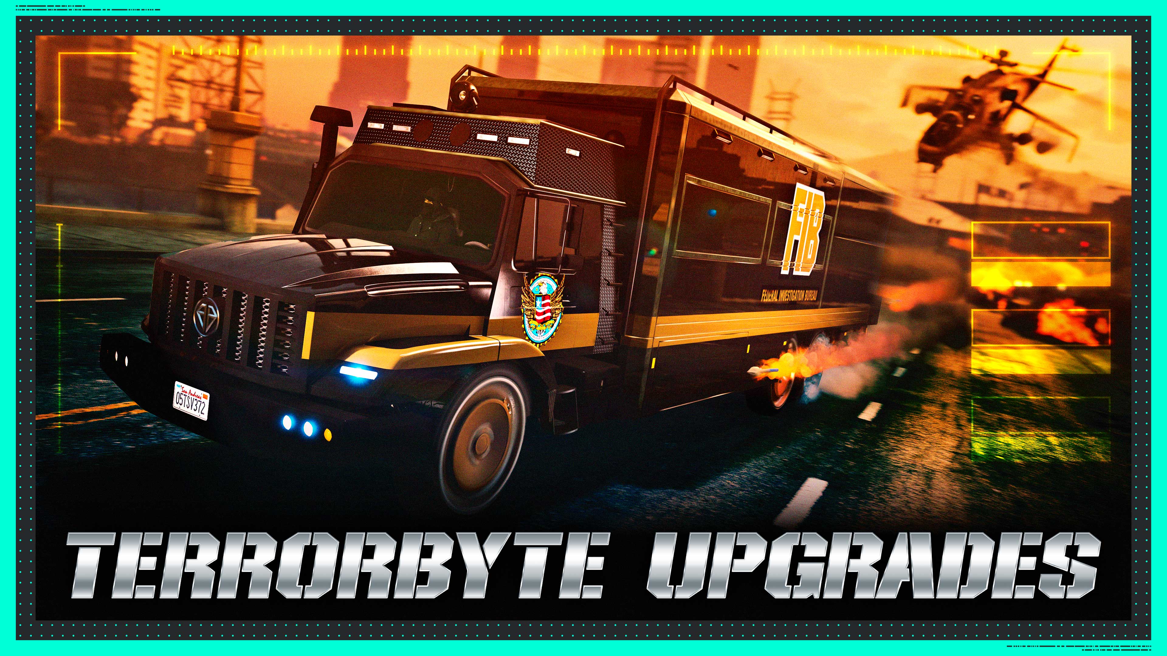 Terrorbyte Upgrades Promotional poster for Terrorbyte Upgrades in GTA Online.