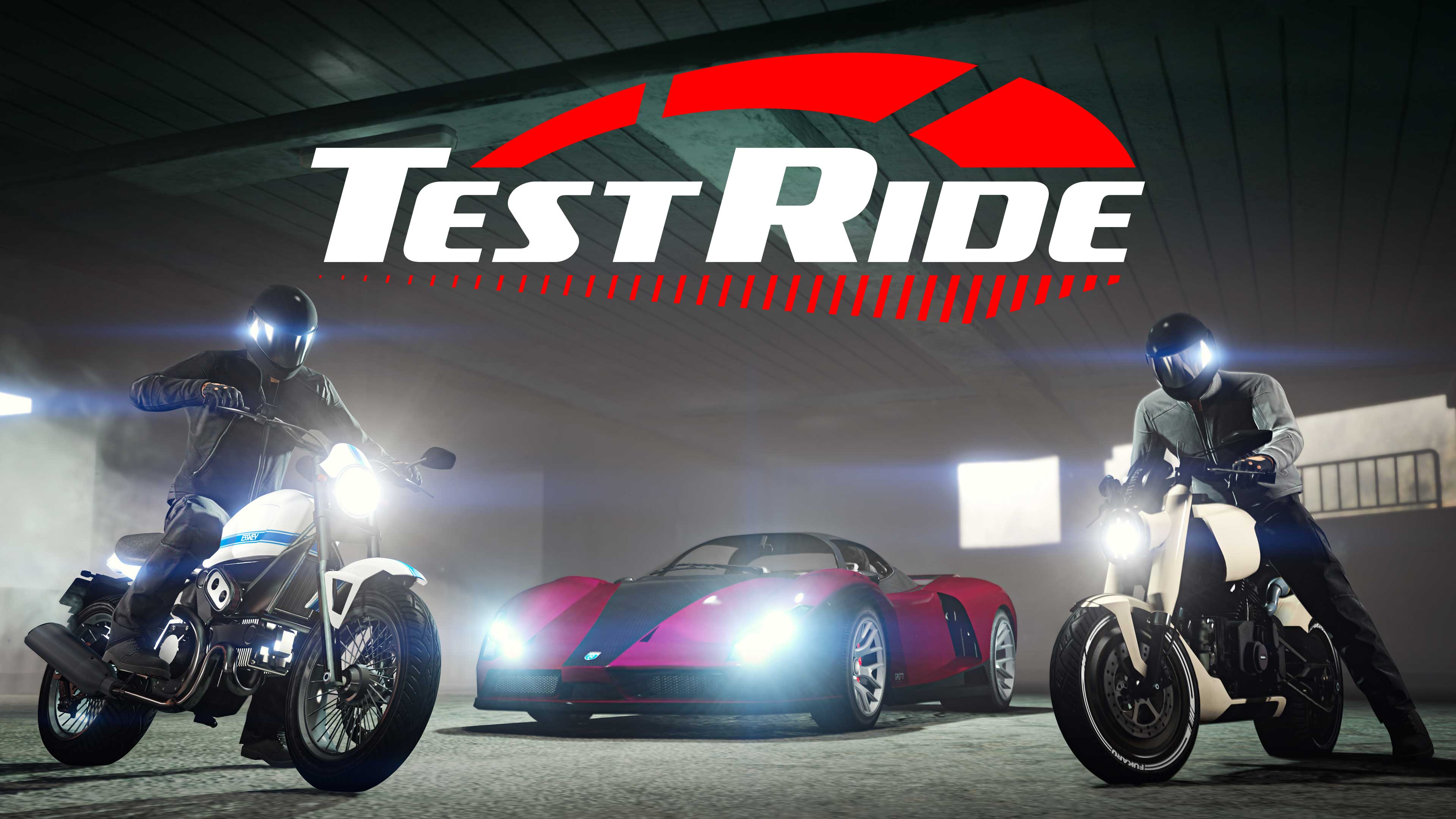 Promotional screenshot of Test Rides.