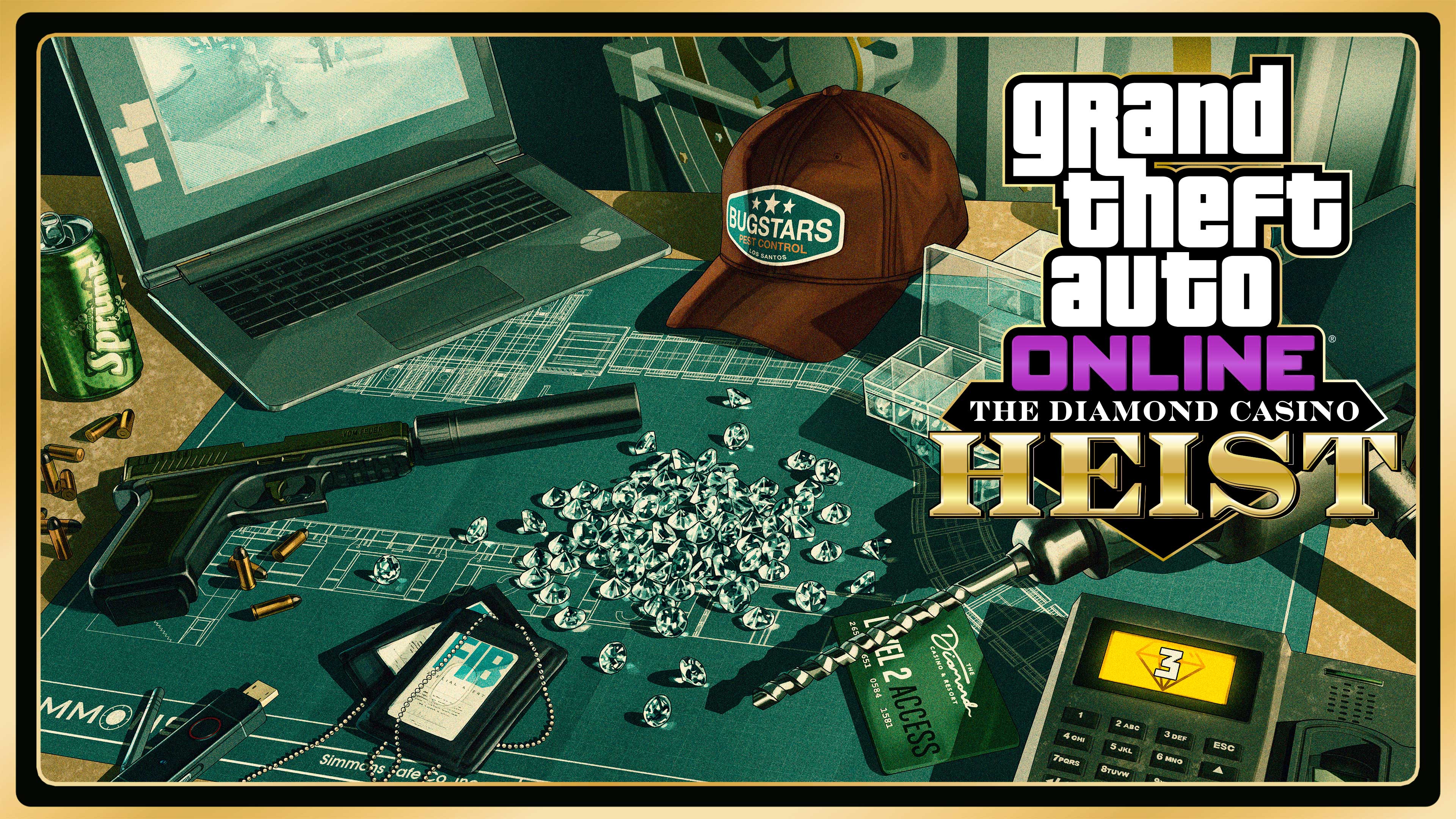 The Diamond Casino Heist Artwork for The Diamond Casino Heist in GTA Online.