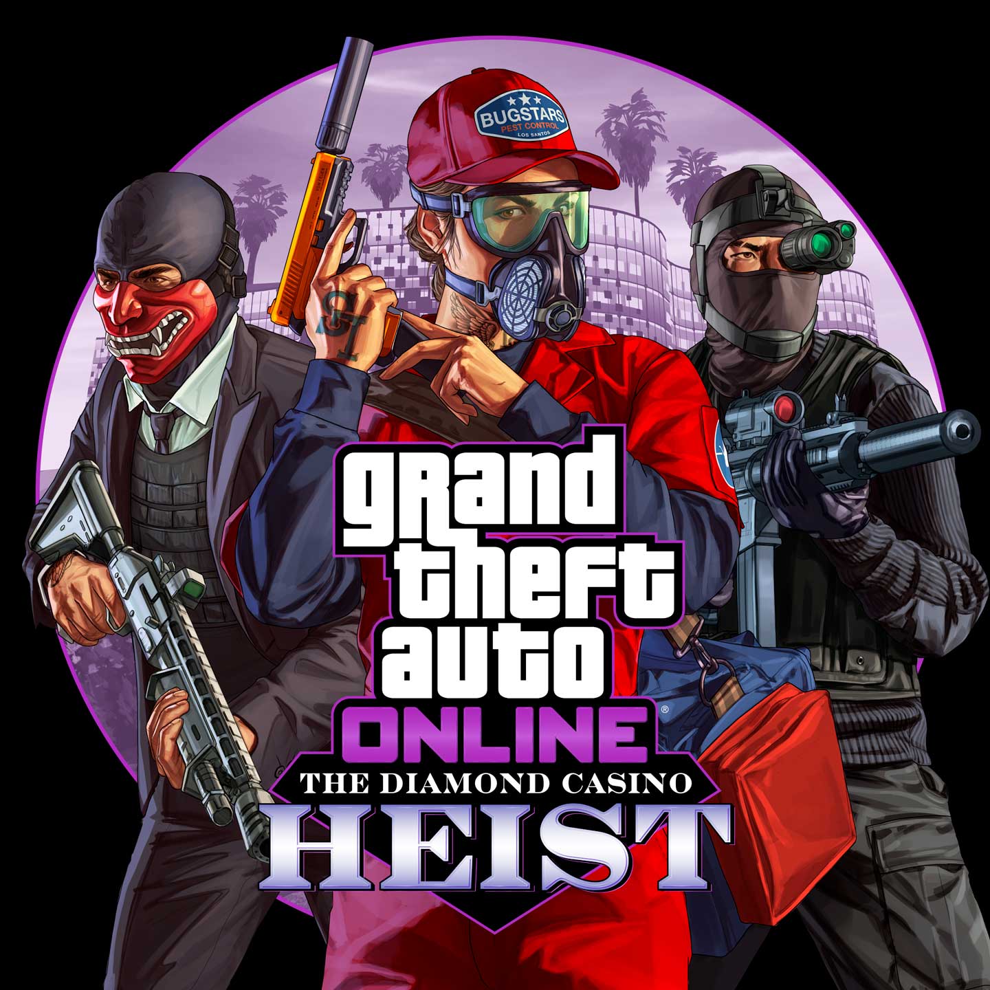 Artwork of GTA Online: The Diamond Casino Heist Content Update.
