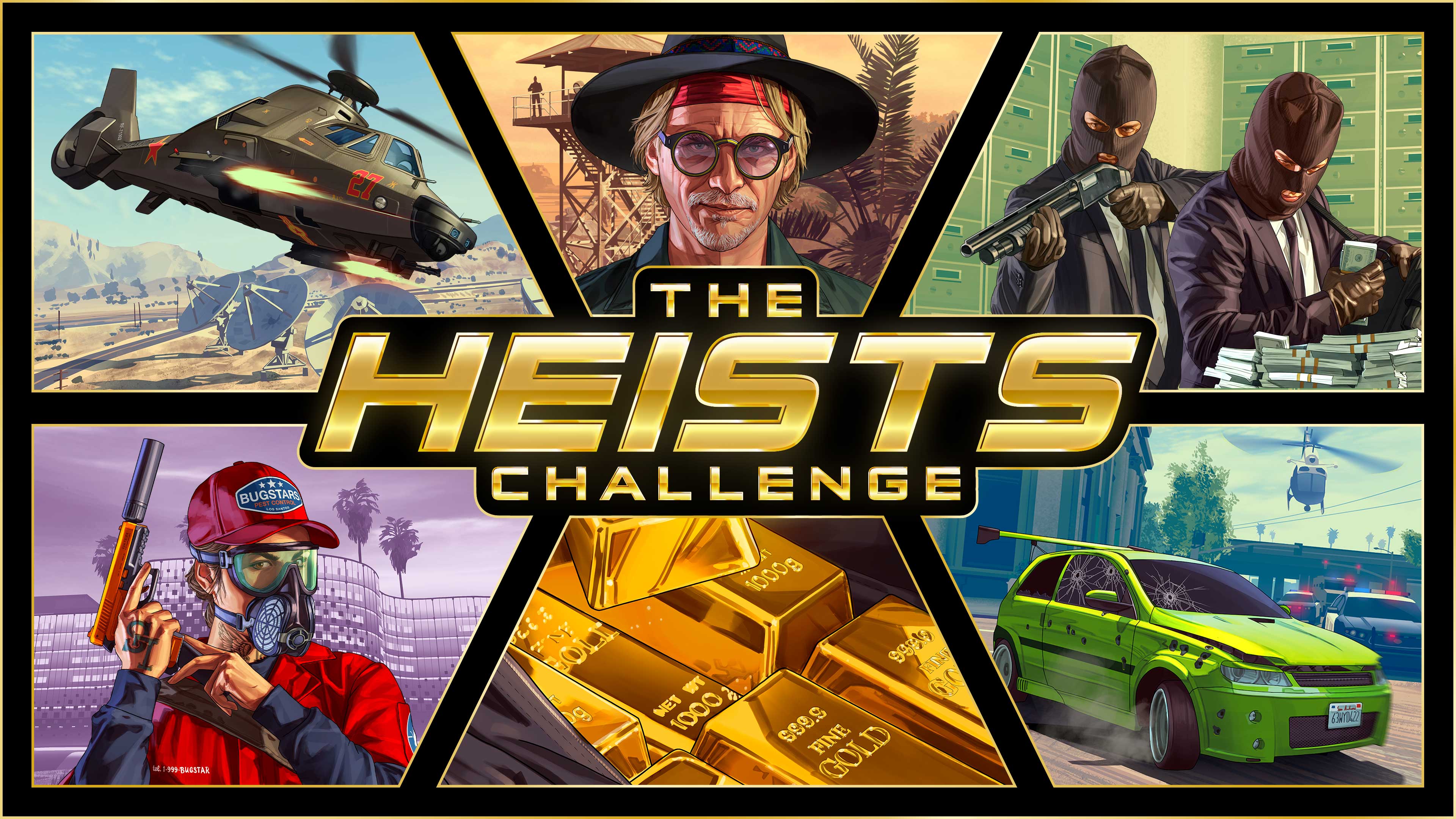 Artwork of The Heists Challenge.
