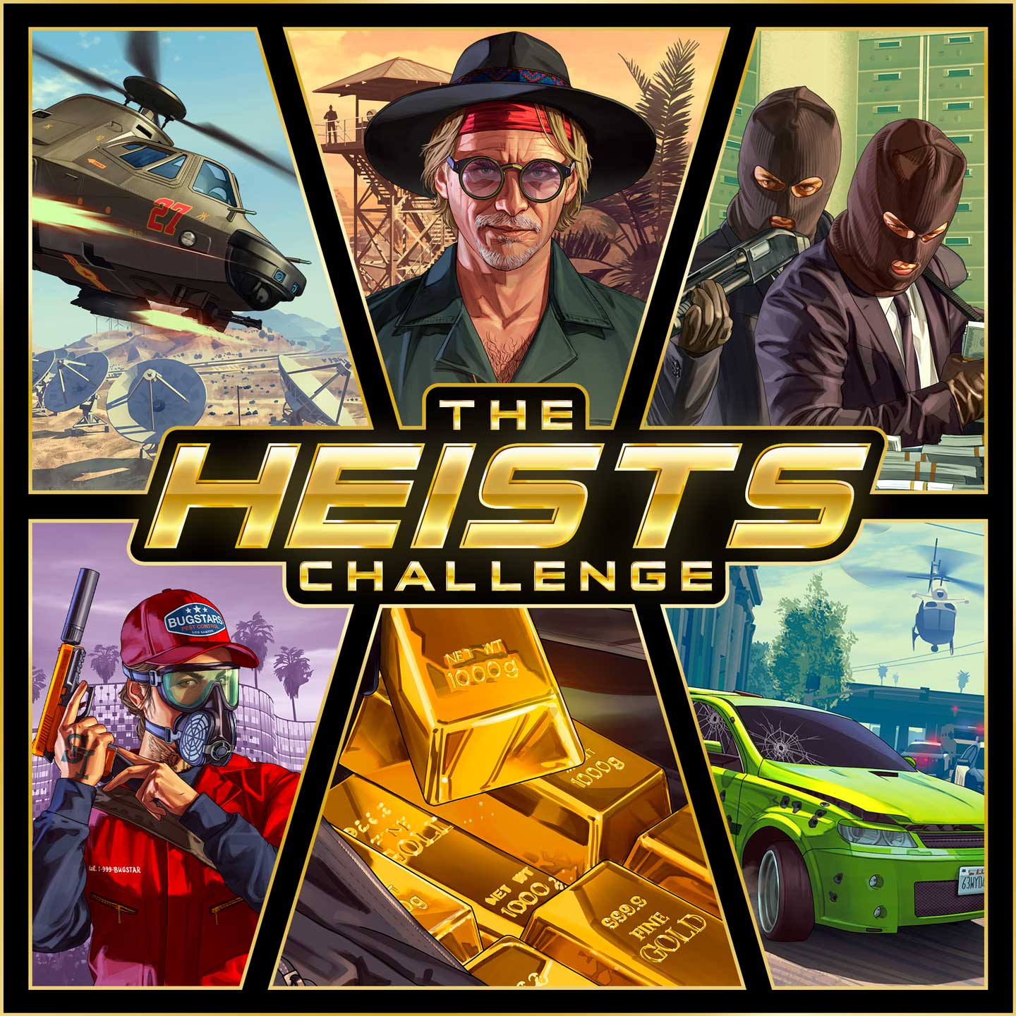 Artwork of The Heists Challenge.