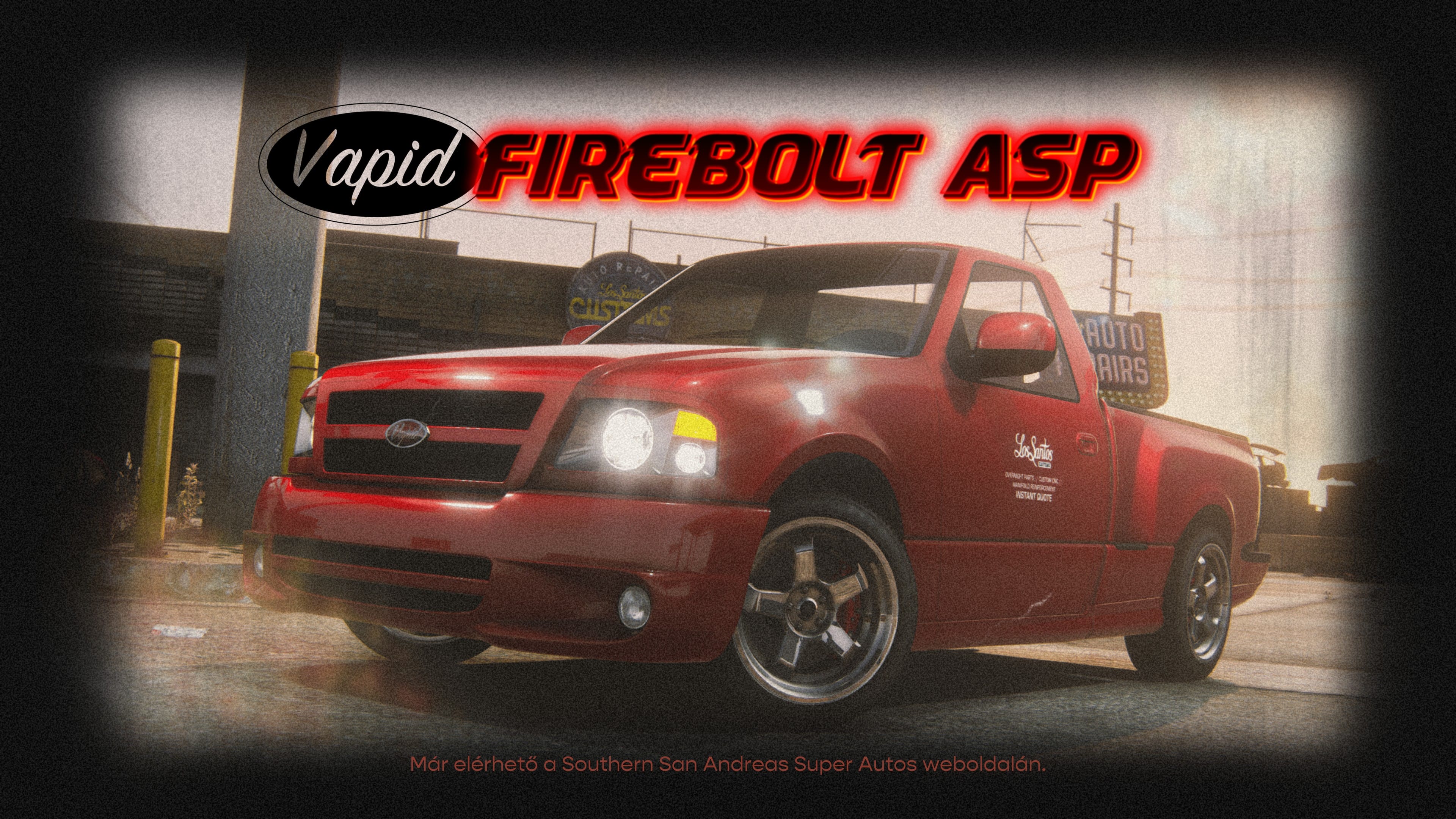 Promotional poster for Vapid Firebolt ASP in GTA Online.