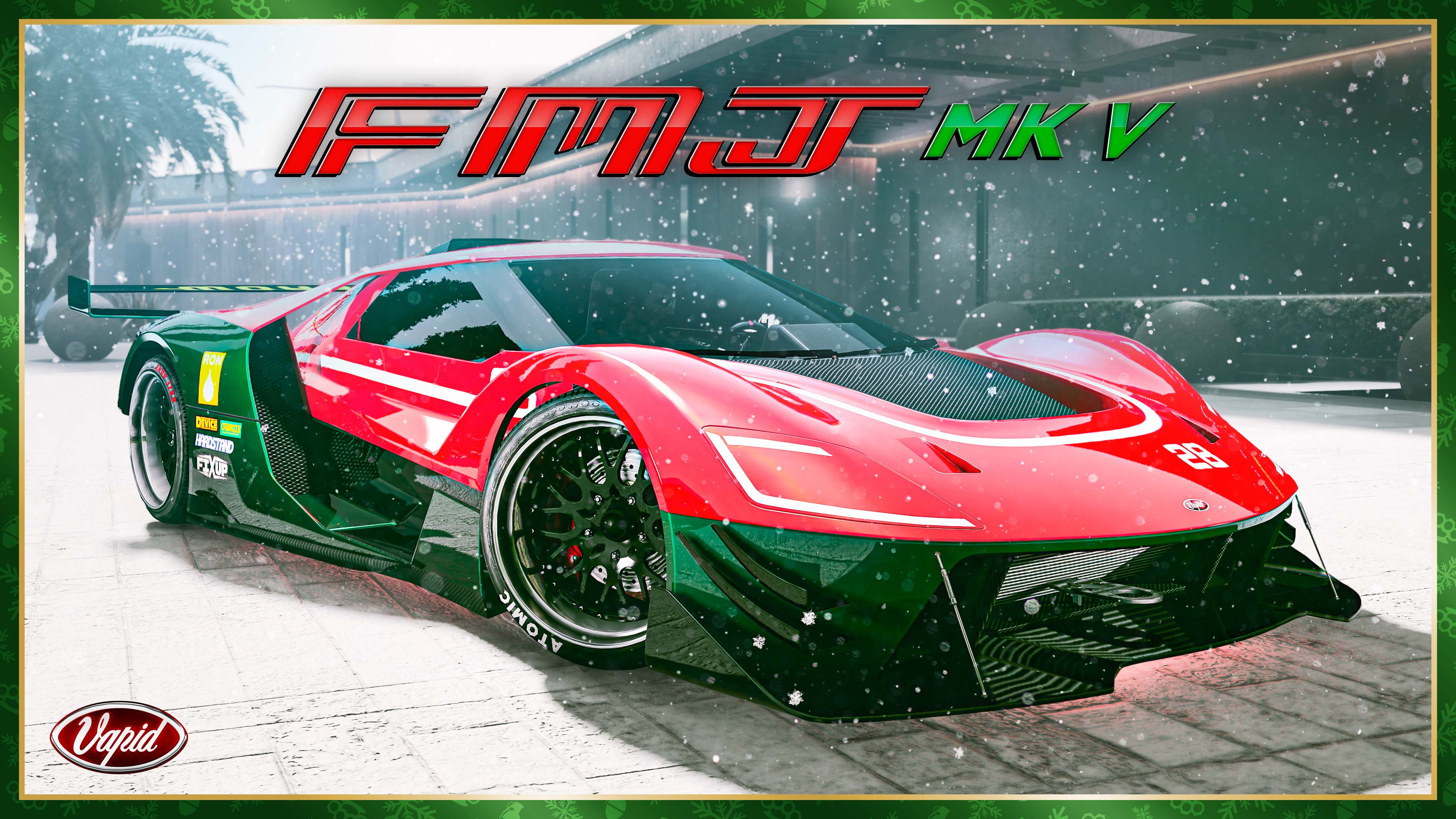Promotional poster for Vapid FMJ MK V in GTA Online.