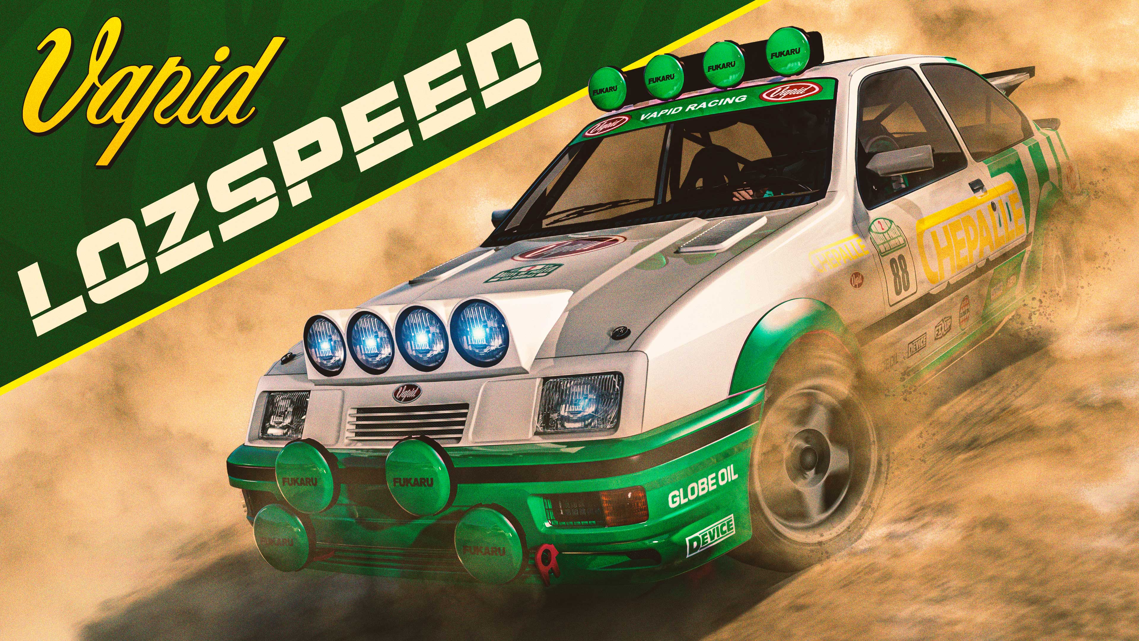 Promotional poster for Vapid Uranus LozSpeed in GTA Online.