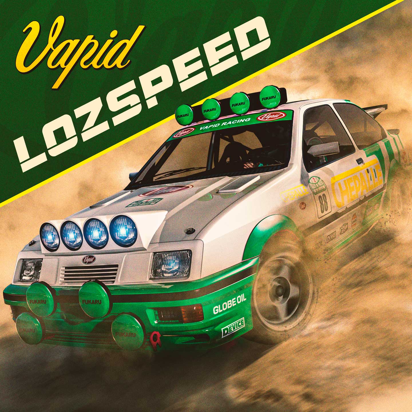 Promotional poster for Vapid Uranus LozSpeed in GTA Online.