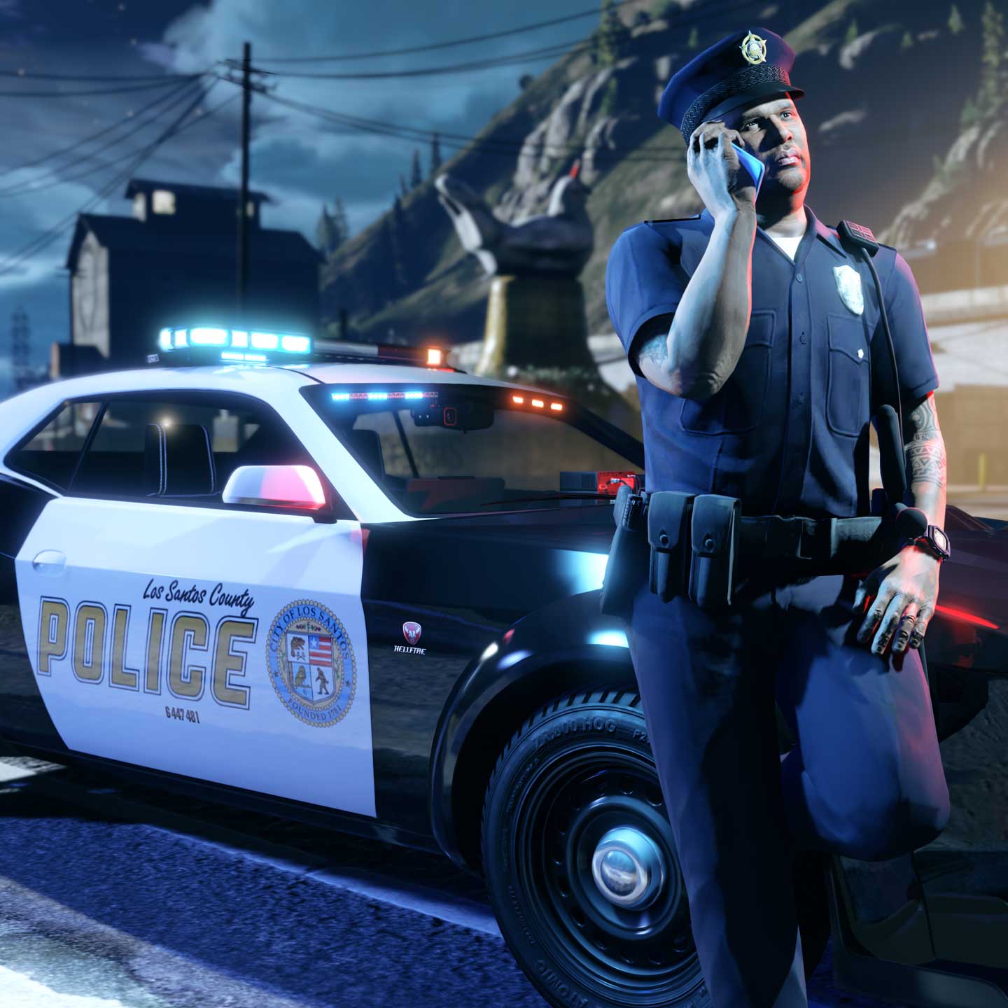 Vincent Effenburger Screenshot of LSPD Officer Vincent Effenburger in GTA Online.
