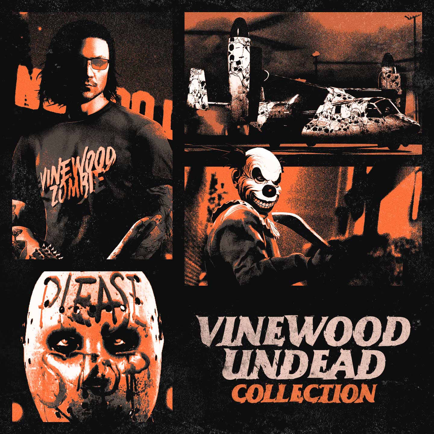 Promotional poster for The Vinewood Undead Collection in GTA Online.