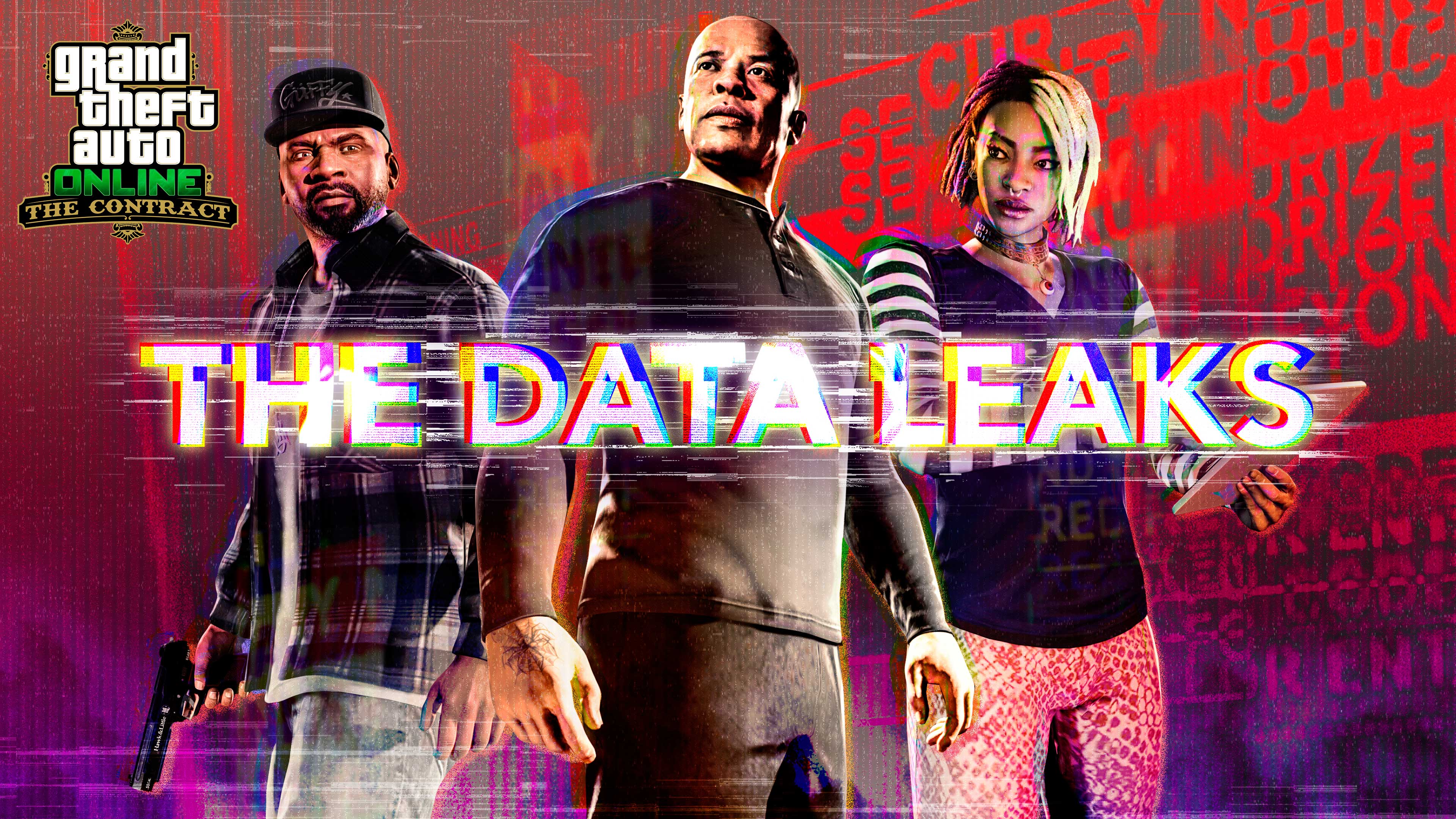 Promotional poster for The Data Leaks in GTA Online.