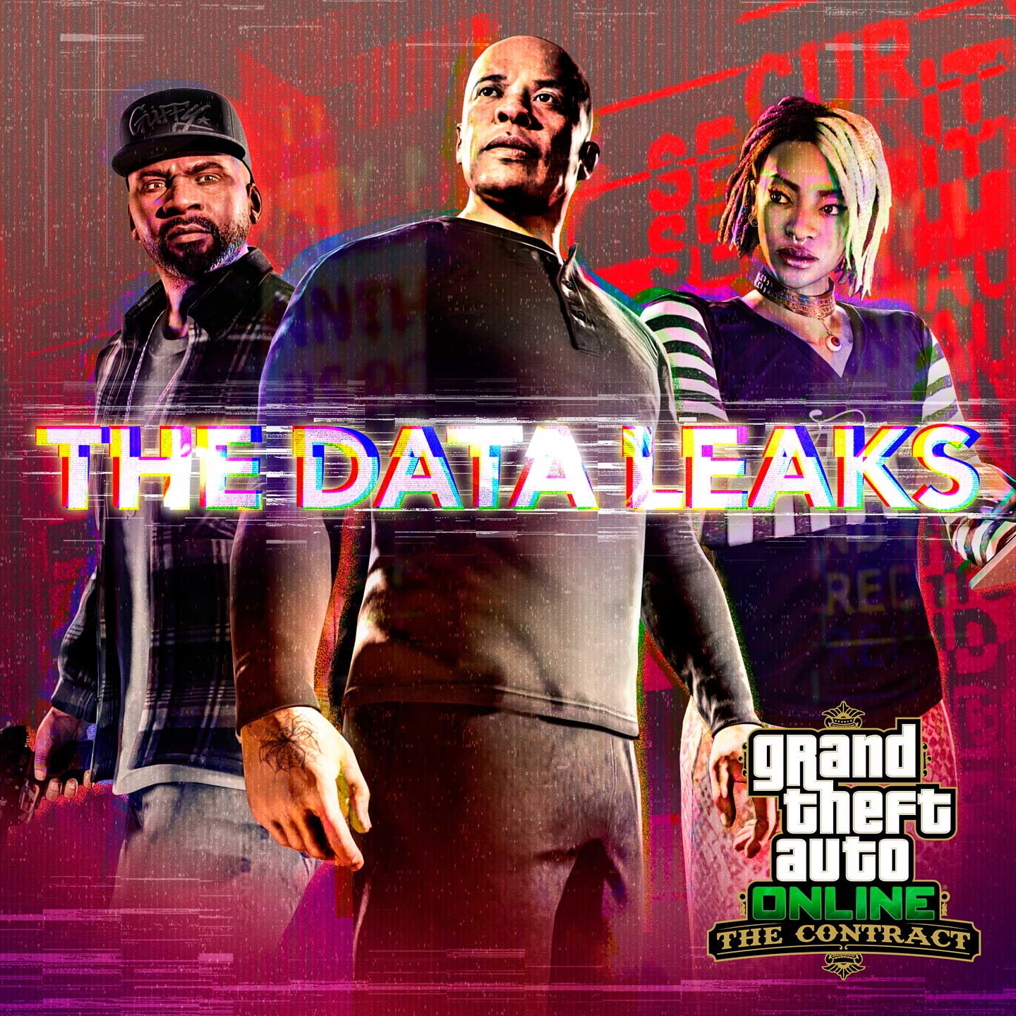 Promotional poster for The Data Leaks in GTA Online.