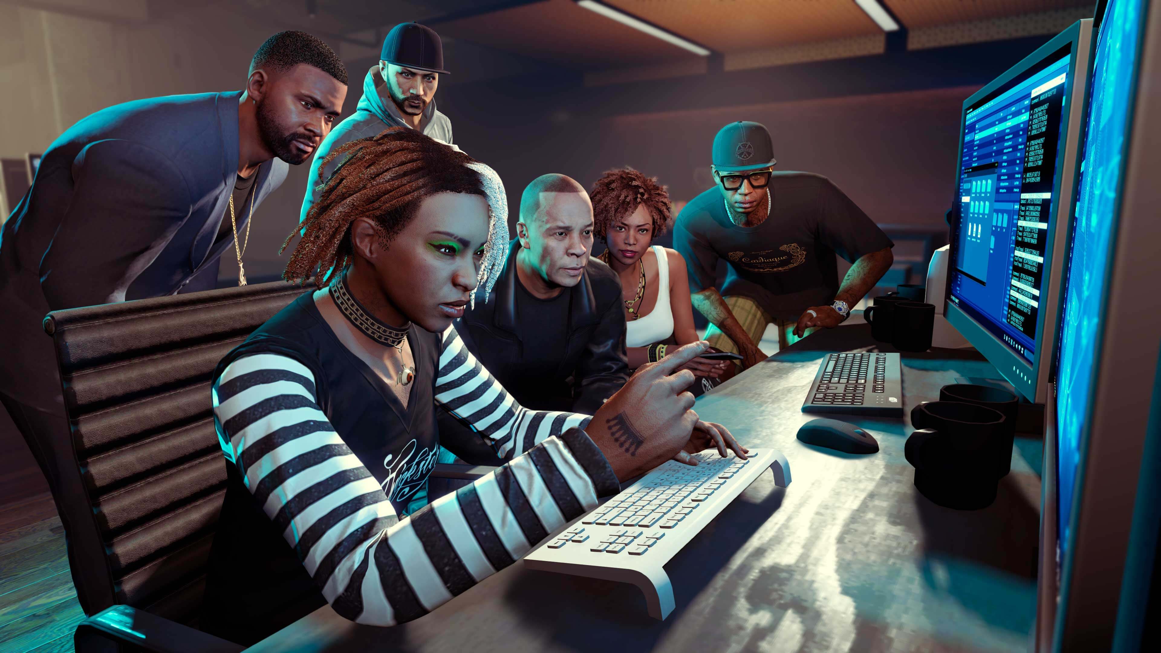 The Data Leaks Promotional poster for The Data Leaks missions in GTA Online.