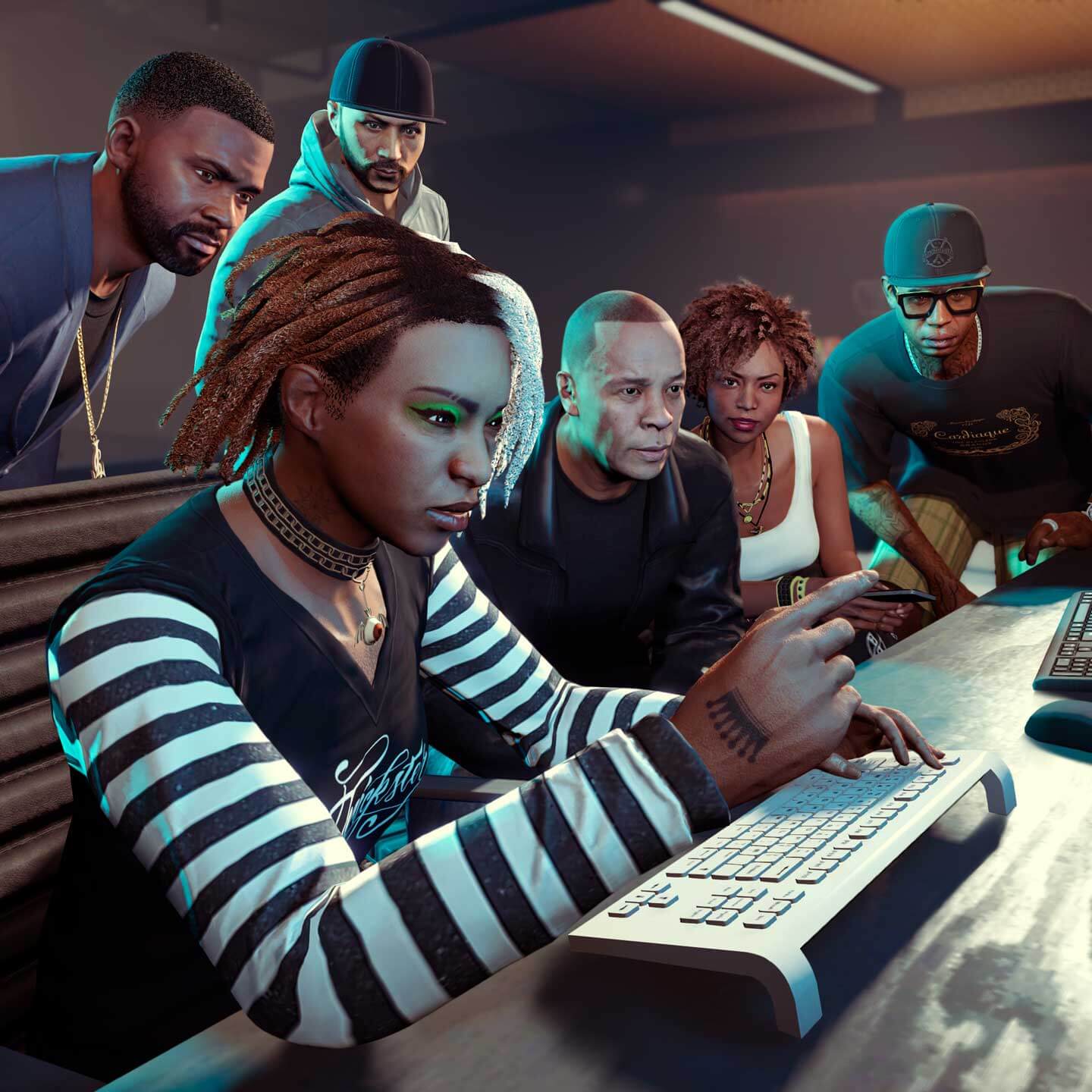 The Data Leaks Promotional poster for The Data Leaks missions in GTA Online.