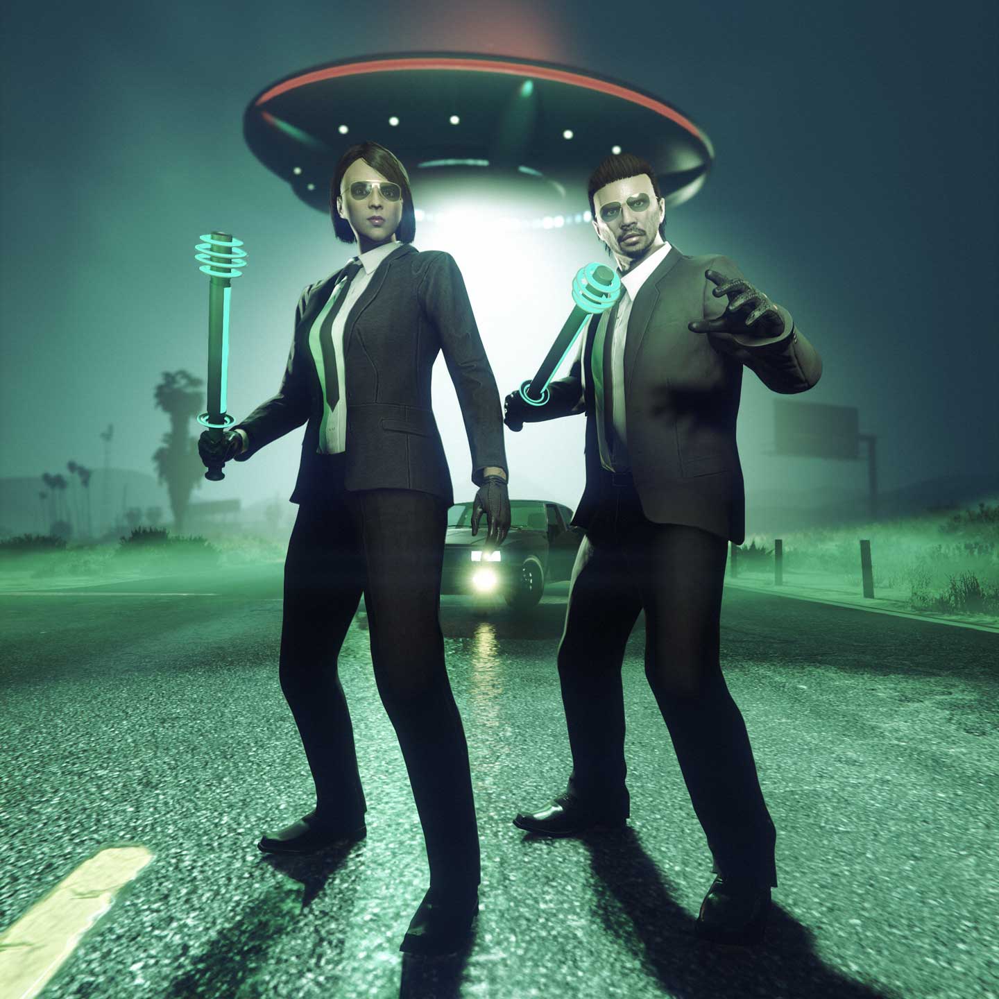 Shocker Screenshot of two GTA Online characters holding the Shocker.