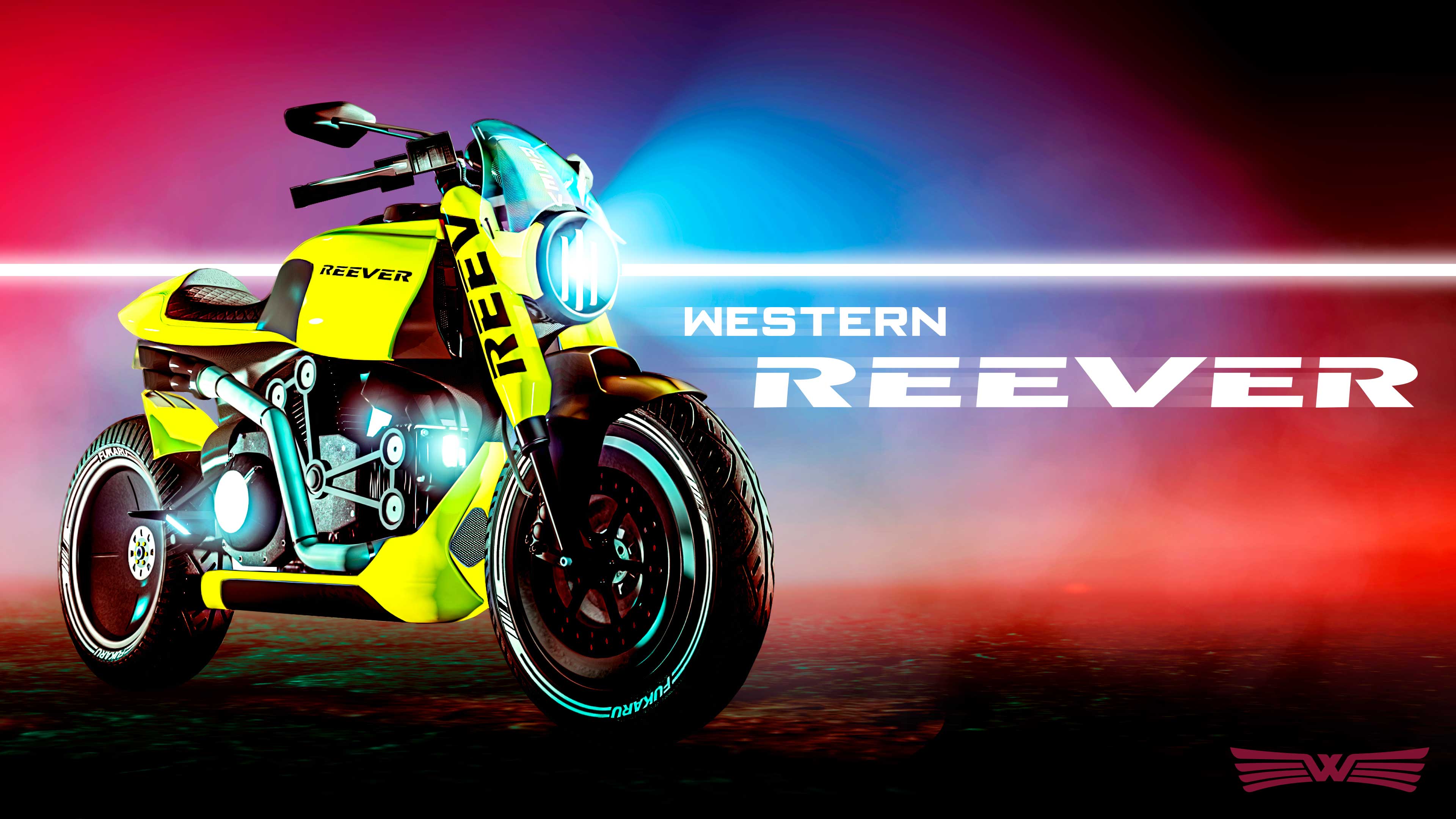 Western Motorcycle Company Reever Screenshot of a WMC Reever with a text