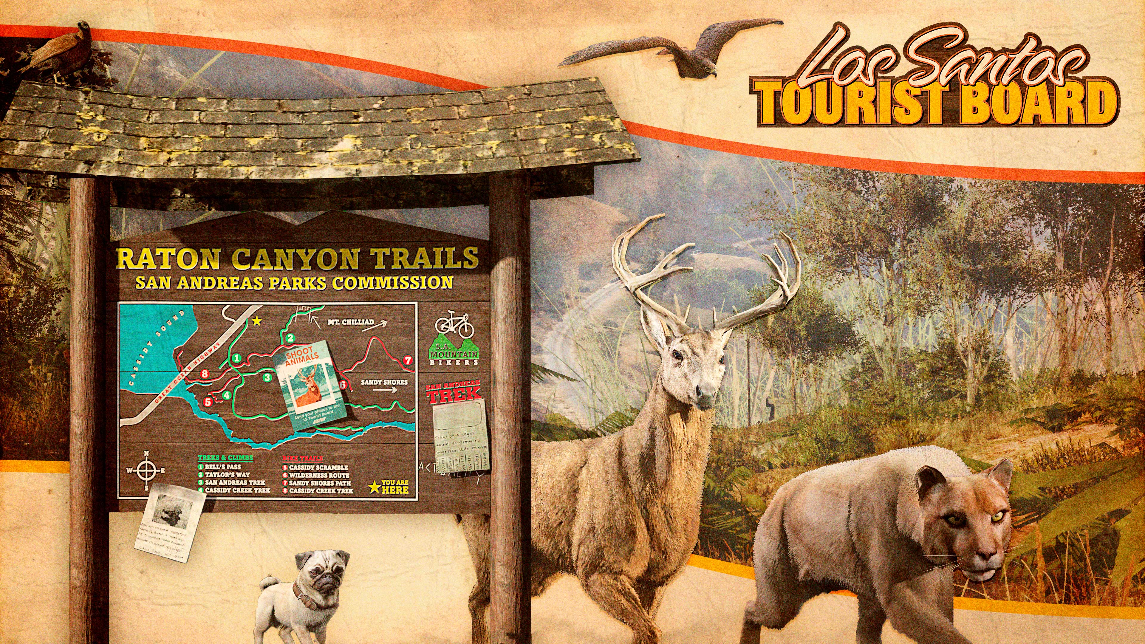 Wildlife Photography Promotional poster for Wildlife Photography in GTA Online.